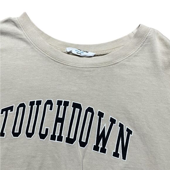 DOUBLE ZERO Touchdown Cropped Sweatshirt Size Medium - Picture 3 of 4